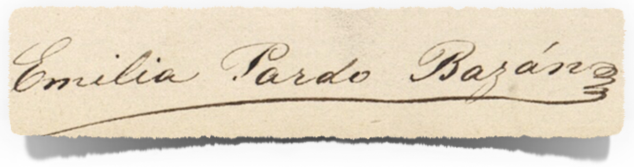 Firma de Emilia Pardo Bazán